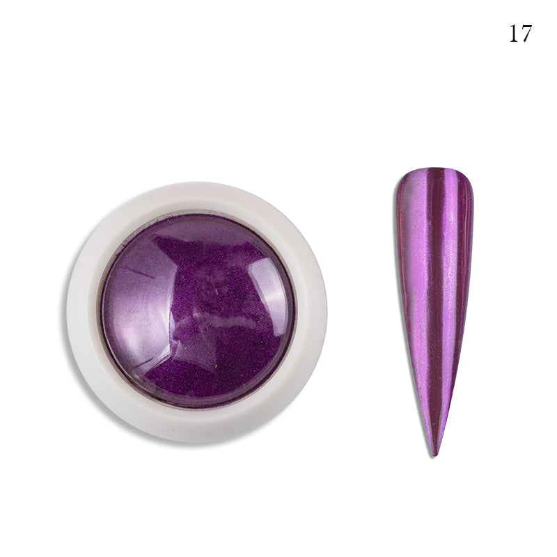 FNP097  Queen Fingers pmn-27 19 Colors Shining Mirror Nail Polish Chrome Powder Pigment