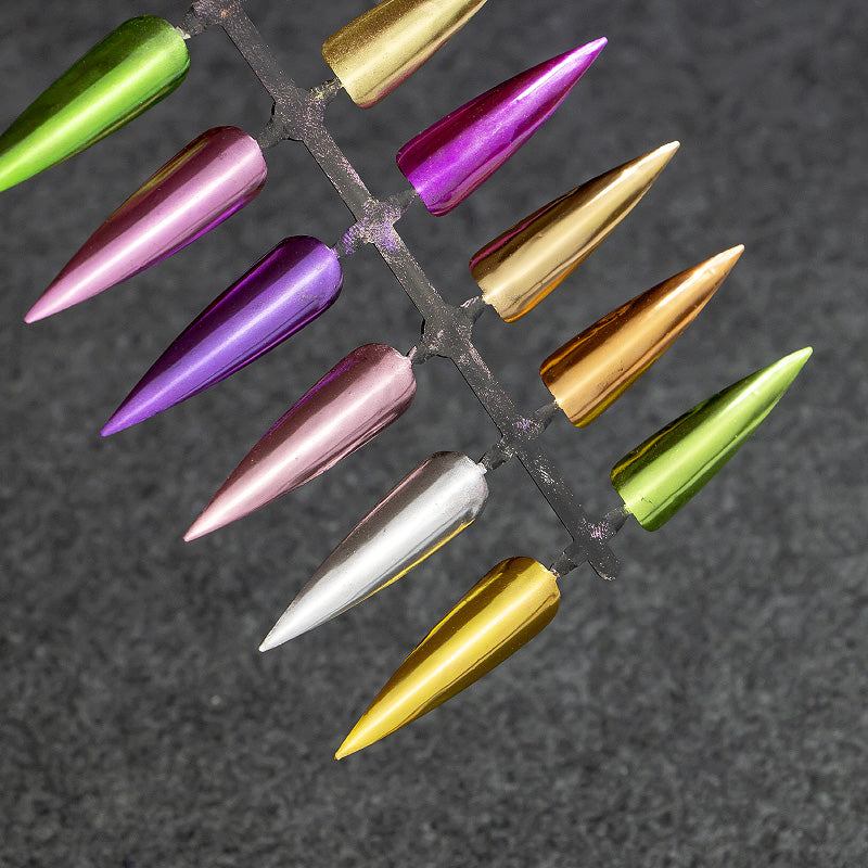 FNP097  Queen Fingers pmn-27 19 Colors Shining Mirror Nail Polish Chrome Powder Pigment