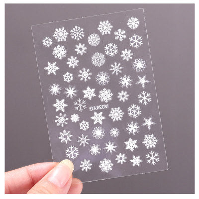 NS5D023  ForLife Halloween fluorescence  butterfly snow flame Nail Sticker Reflections Self-Adhesive Foils DIY Nail Art