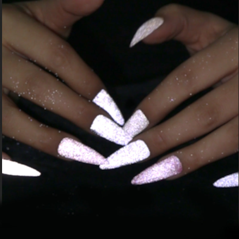 FNP112  New 8 colors glitter reflective disco nail powder for nail decoration