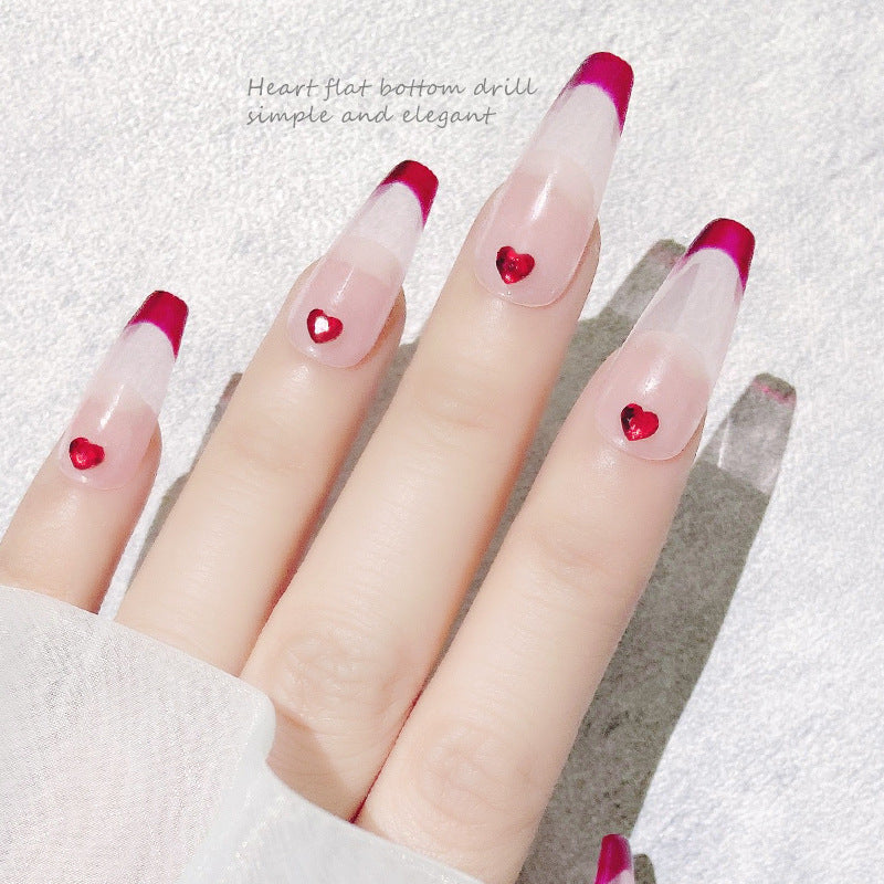 NDE049  ForLife Nail Art Mini Love Heart Diamond Flat Heart 3*3.5mm Shiny DIY 3D Crystal Diamond Jewelry