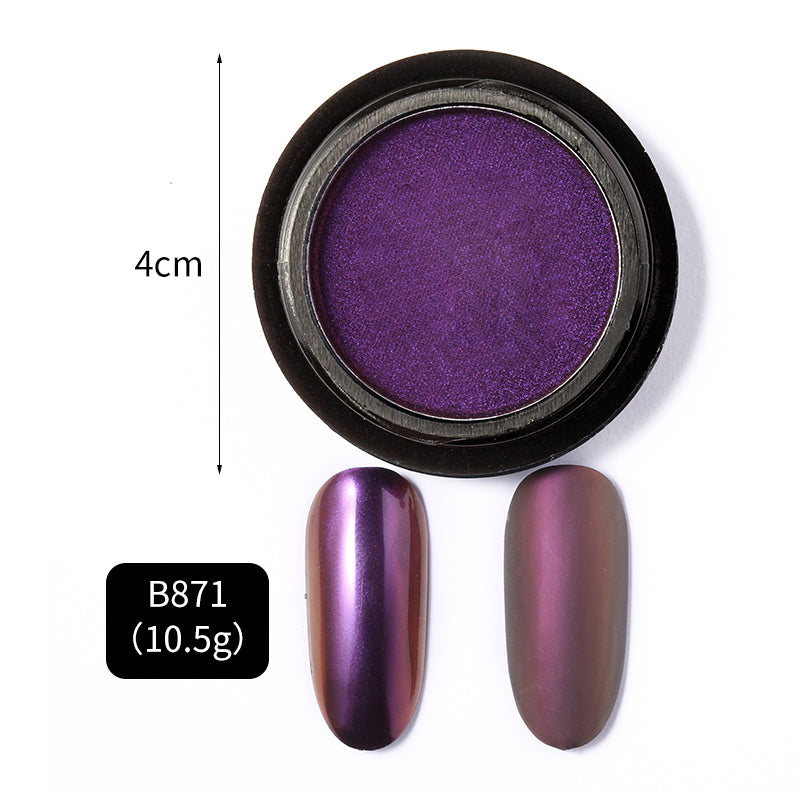 FNP079  Holographic Laser Aurora Powder chameleon pigment Solid Matte Effect Nail aurora pigment powder pigment powder for nails