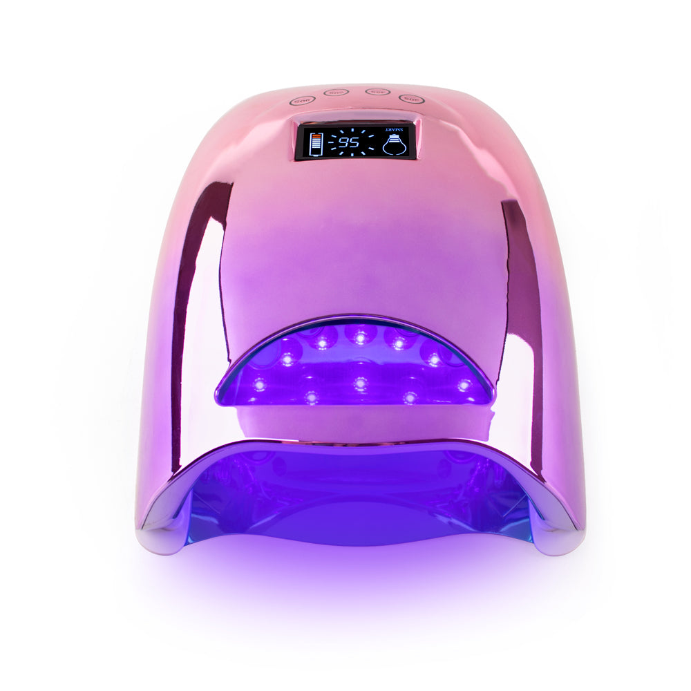 RNL025 New arrival  UV dryer Portable Cordless Rechargeable led nail lamp 48w silk printing LOGO with Removal base plate