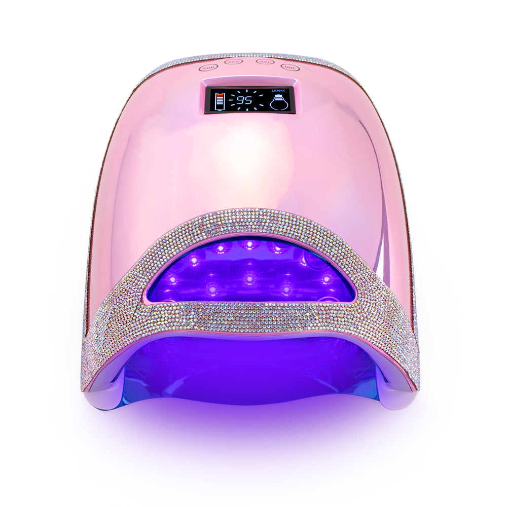 RNL025 New arrival  UV dryer Portable Cordless Rechargeable led nail lamp 48w silk printing LOGO with Removal base plate