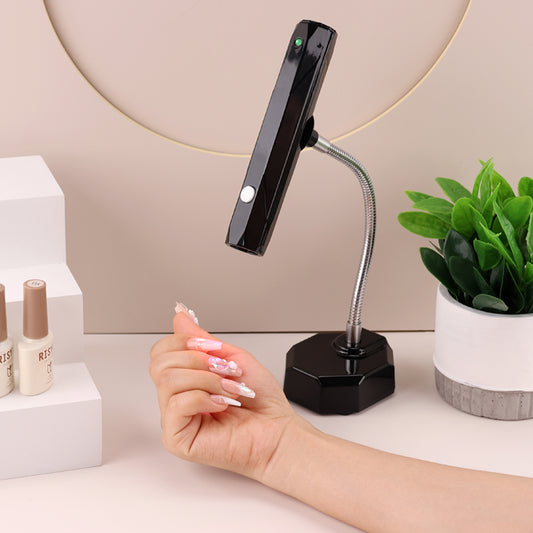 RNL012 85% Girls love this Mini rechargeable Cordless UV led soft gel finger tip flexible desk table nail lamp flash cure touch light