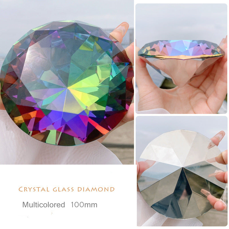 NRS020  Nail Art Shooting Crystal Symphony Transparent Rhinestone Glass Decoration Props 100mm 3.9" Large Jewelry display photo props