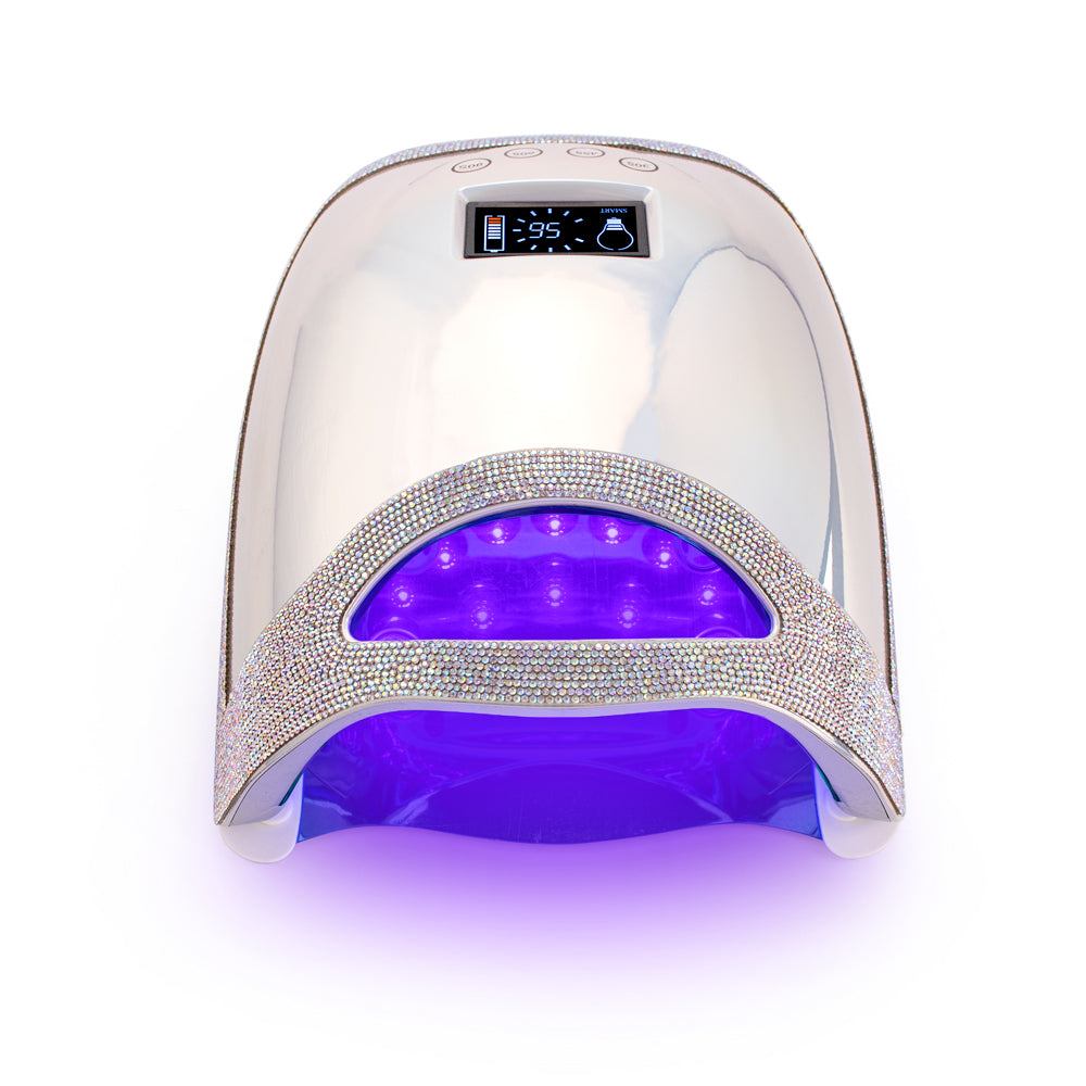 RNL025 New arrival  UV dryer Portable Cordless Rechargeable led nail lamp 48w silk printing LOGO with Removal base plate