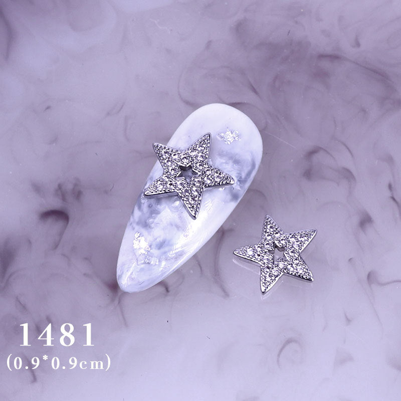 FDMB018 Bear Nail Jewelry Diamond, Nail Decoration Palace Style, Diamond Gold, Pearl, Silver Zircon Bracelet