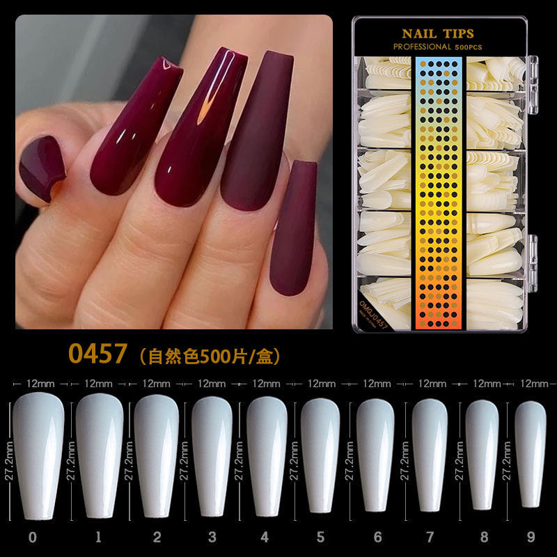 FTMA004 Cross-border No Trace C Arc Free Carving Frosted Nails Extended Patch Nail Art Frosted Trapezoidal Nails 500 Pieces