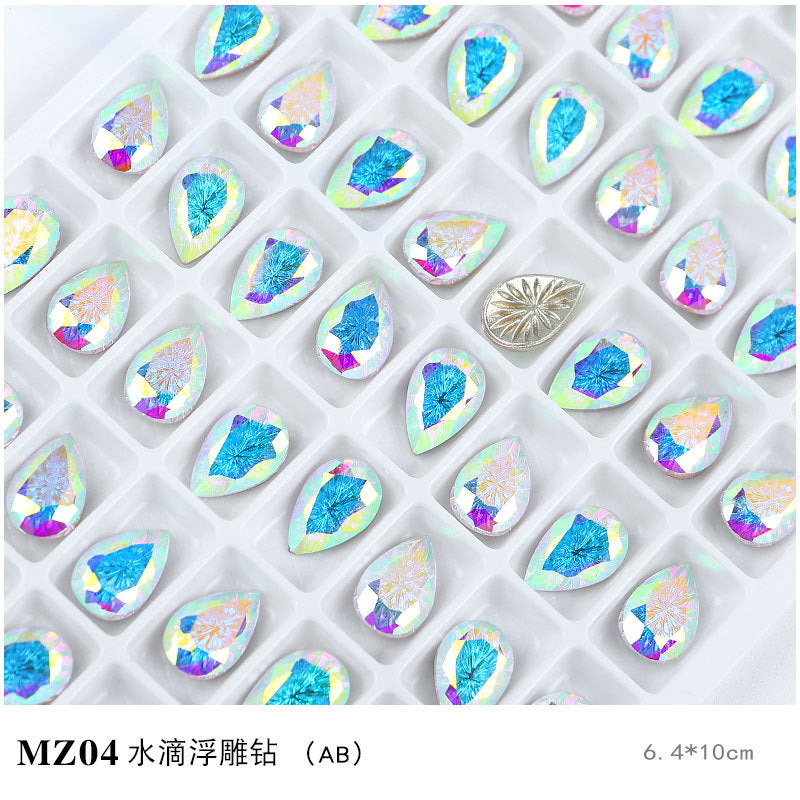 FDMB020 Nail art new arc relief drill, flash princess special-shaped drill, concave hexagonal water drop, nail drill