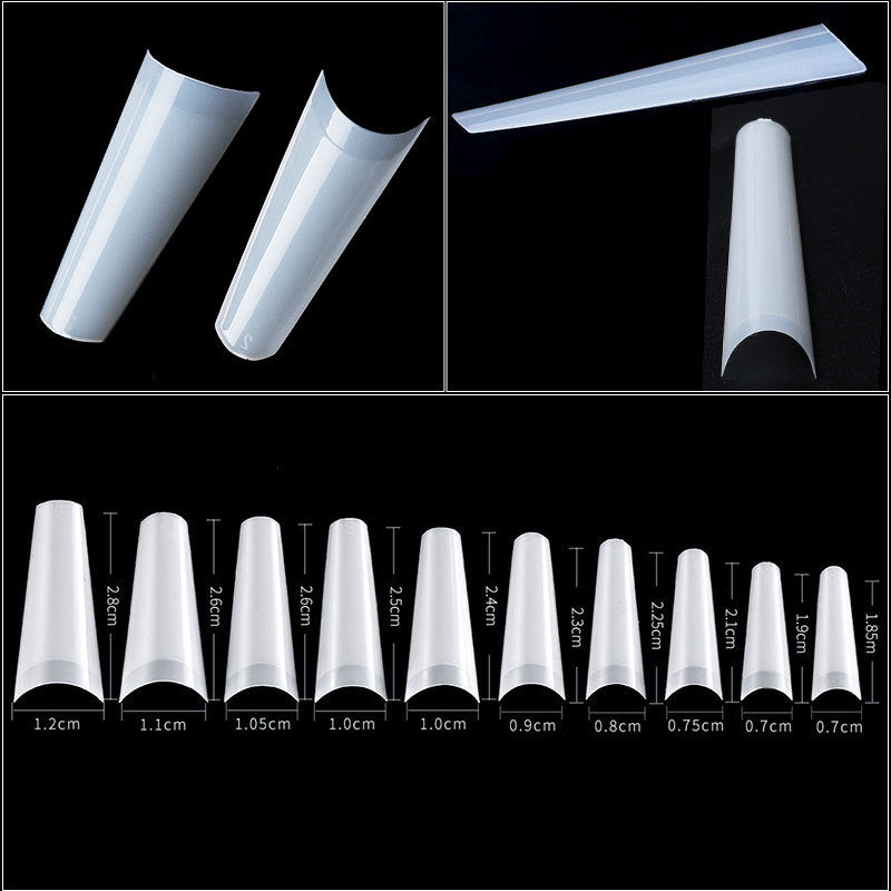 FTMC004 MAX long  French fake nails,  flawless nail tips, 504pcs/bag