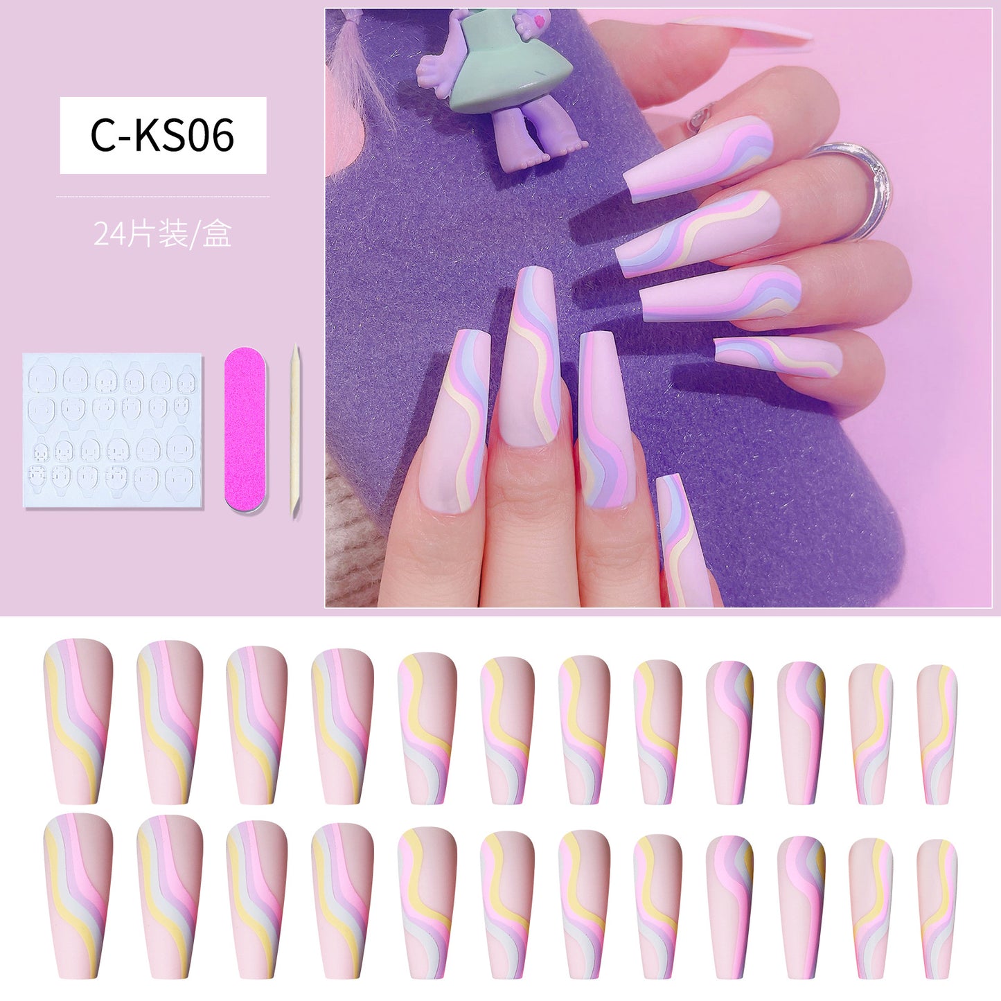 FTMB003 European and American fake nails long ballet,coffin nail tips