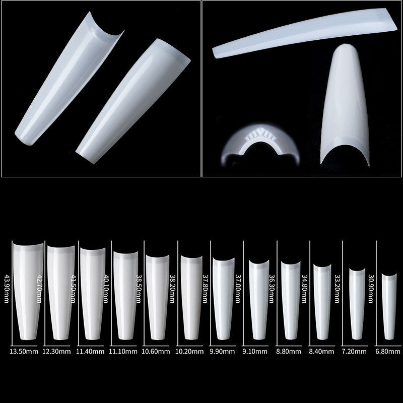 FTMC004 MAX long  French fake nails,  flawless nail tips, 504pcs/bag