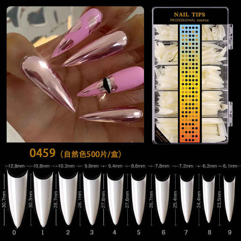 FTMA004 Cross-border No Trace C Arc Free Carving Frosted Nails Extended Patch Nail Art Frosted Trapezoidal Nails 500 Pieces