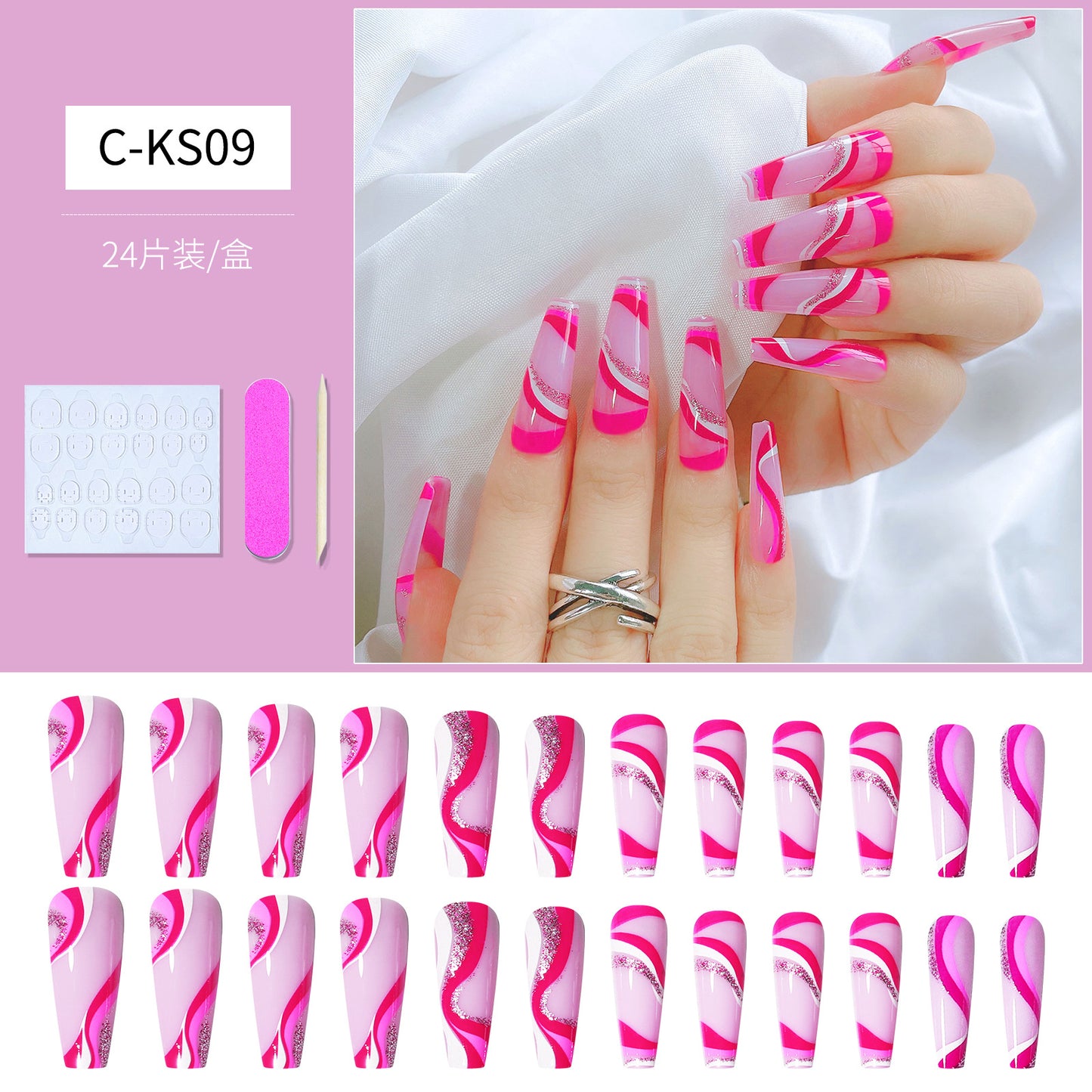 FTMB003 European and American fake nails long ballet,coffin nail tips