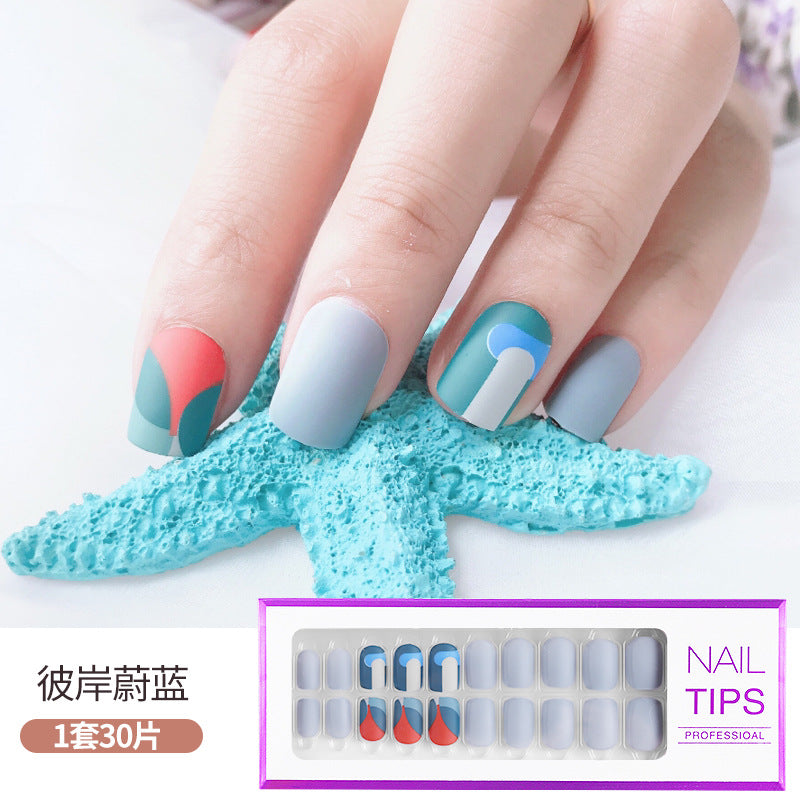 FTMB010 Press on Nail Tips, Waterproof, 30 pcs in a Box