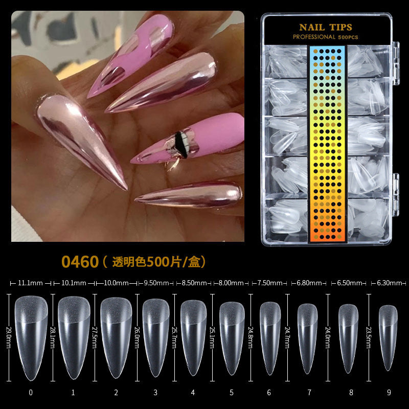 FTMA004 Cross-border No Trace C Arc Free Carving Frosted Nails Extended Patch Nail Art Frosted Trapezoidal Nails 500 Pieces
