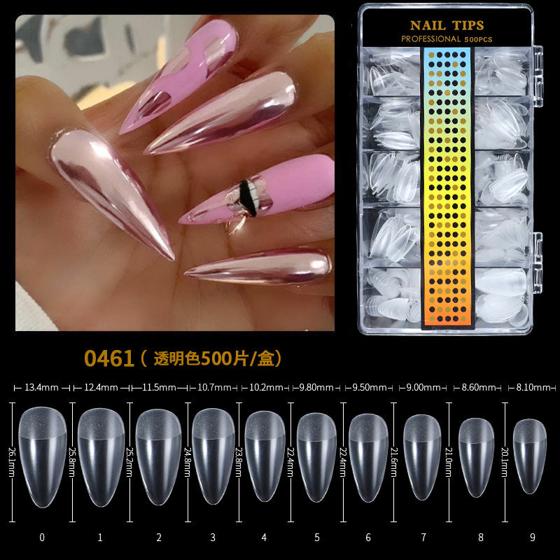 FTMA004 Cross-border No Trace C Arc Free Carving Frosted Nails Extended Patch Nail Art Frosted Trapezoidal Nails 500 Pieces