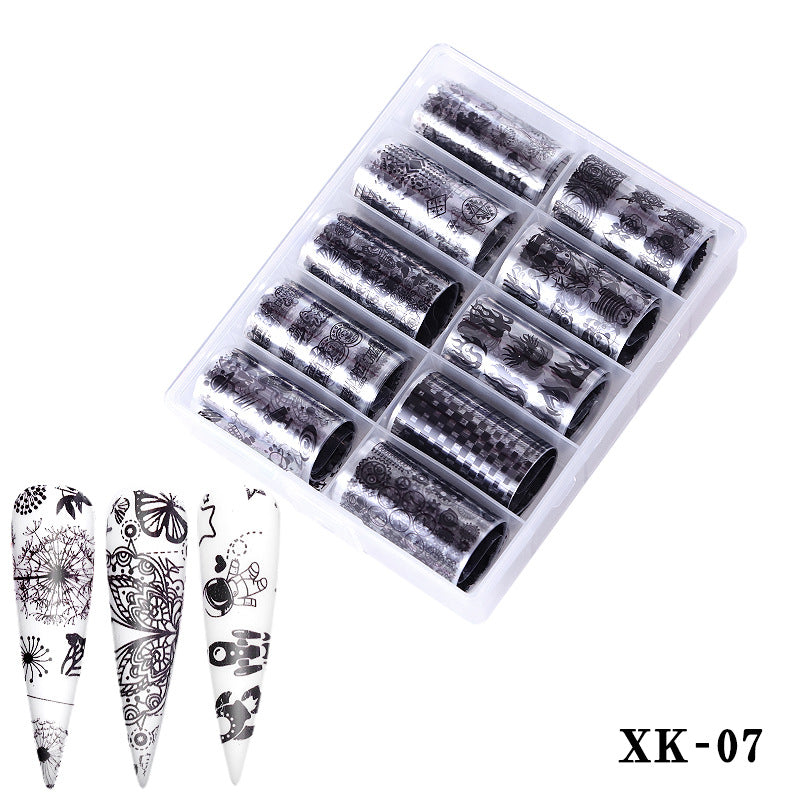 FSMA005 New nail supplies, transfer stickers, star paper, Tibetan style, colorful laser